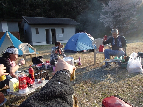 松山カブス　お花見キャンプ2013
