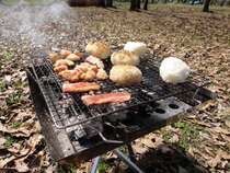春分の日、秋ヶ瀬公園でバーベキュー
