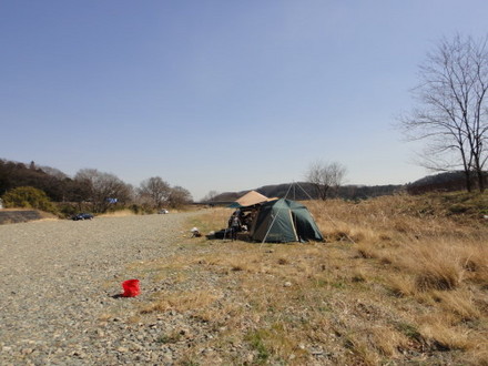 学校橋河原で格安キャンプ（埼玉県比企郡嵐山町）