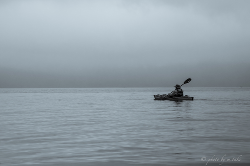 支笏湖美笛で、カヤック漕ぎまくり
