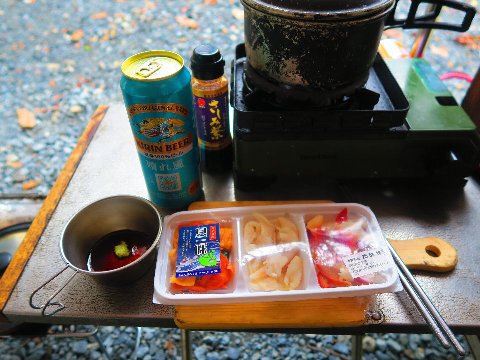 終日雨が降り続くキャンプ