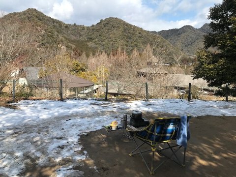 連泊キャンプは氷の世界と雪景色