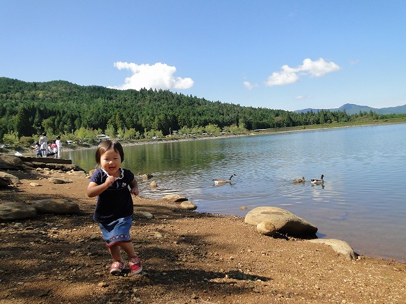 初、父娘キャンプ in 椛の湖オートキャンプ場②