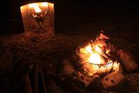貝殻の浜　キャンプ　　夜