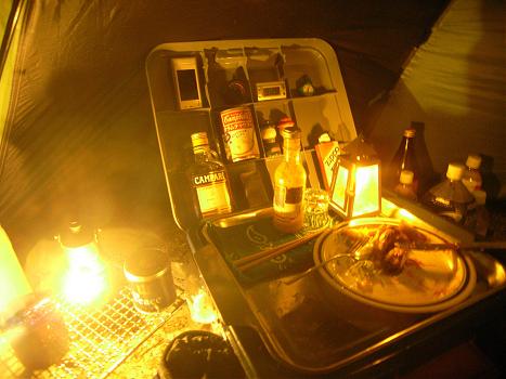 貝殻の浜　キャンプ　　夜