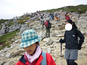 紅葉の木曽駒ケ岳