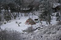 初の雪中キャンプ