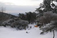 初の雪中キャンプ