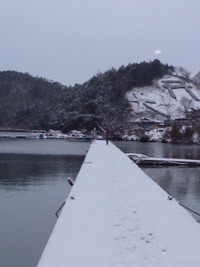 雪の嵐山