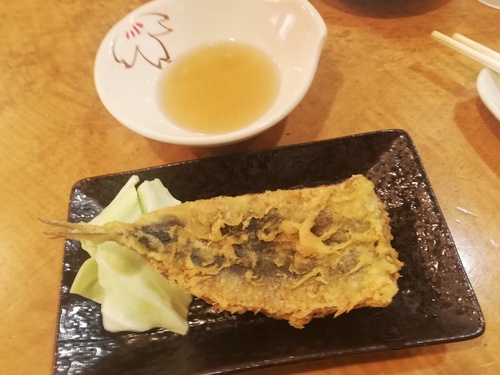 久々の立ち飲み。魚を食べたい気分でお店に向かう