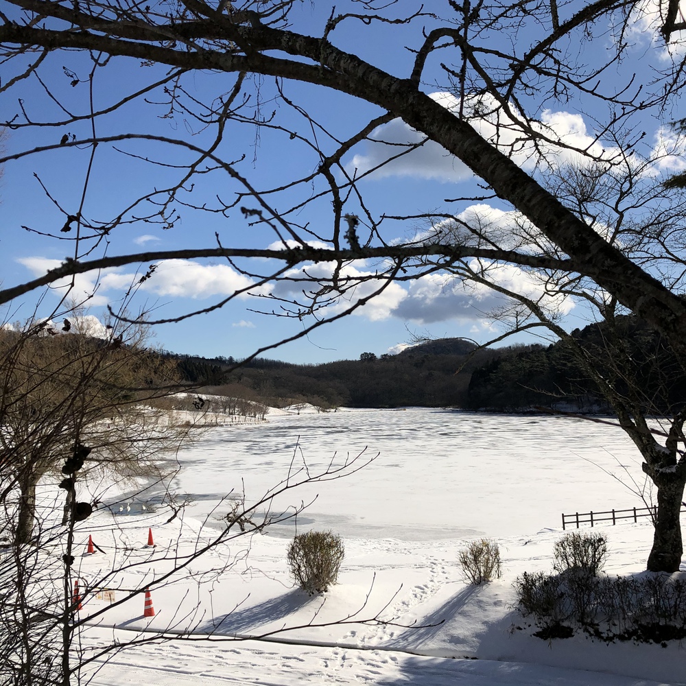 寒波の中、山昼飯