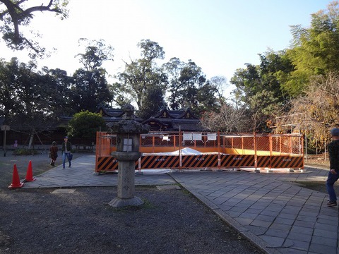台風被害　平野神社