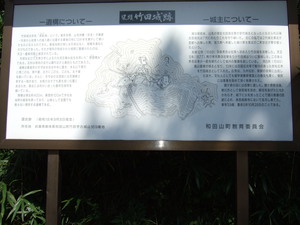 竹田城祉案内板