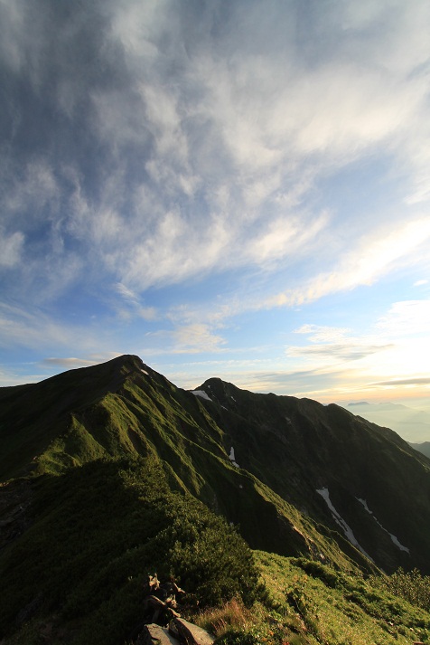 後立山の双耳峰、鹿島槍ヶ岳へ　２日目(2011.8.7)