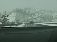 中蒜山で雪中～