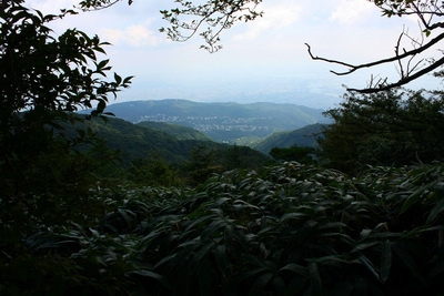 六甲山頂にトレッキング